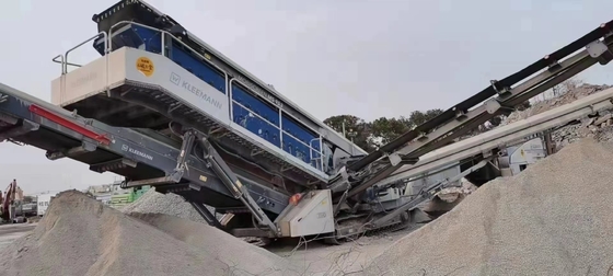 Il frantoio mobile utilizzato roccia portatile MR110 la Z EVO2 montato su rotaie ha fatto nel 2018