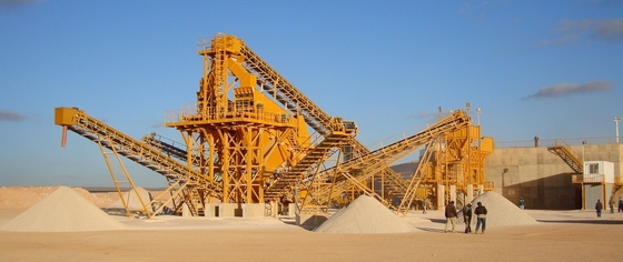 Nastro trasportatore modulare B1400 11Kw di estrazione mineraria TD75 largamente di gomma per il frantoio per pietre